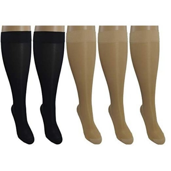 5 Sheer Pair Small/Medium Ladies Compression Socks - Picture 1 of 8